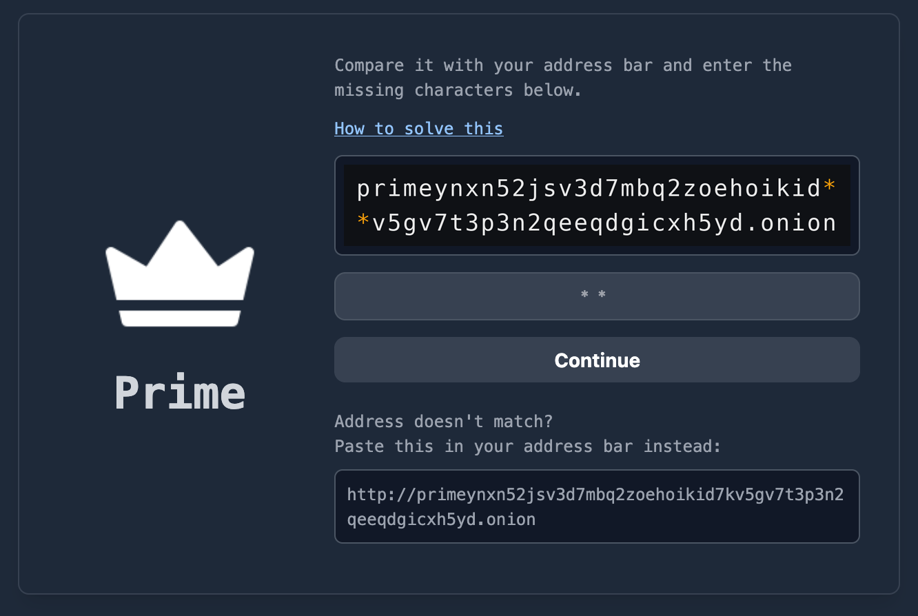 Diagram showing how to access Prime Market onion link through relays